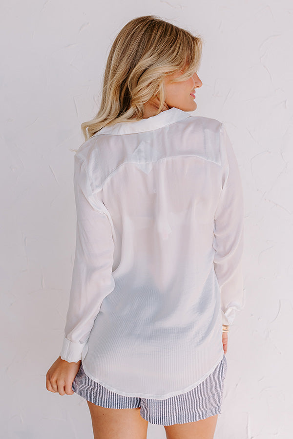 Premium On The Upside Shift Top - Timeless White