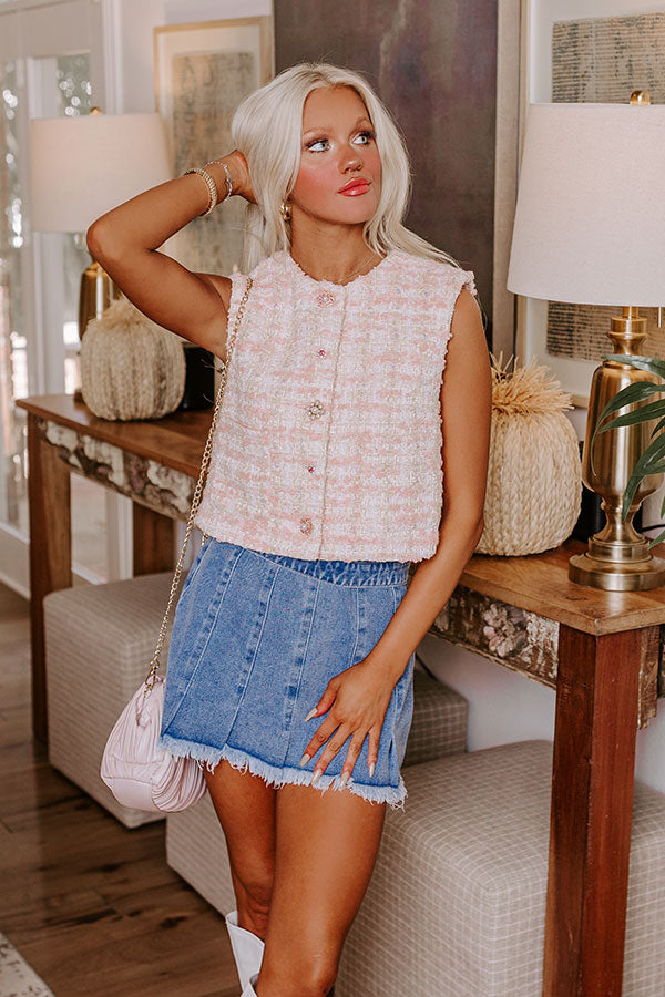 Premium Metropolitan Tweed Vest Top - Ultimate Chic Style