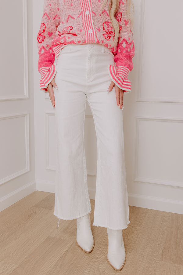Ultimate Chloe Midrise Wide Leg Jean – Premium White Denim