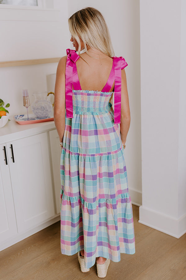 Ultimate Block Party Chic Plaid Midi Dress