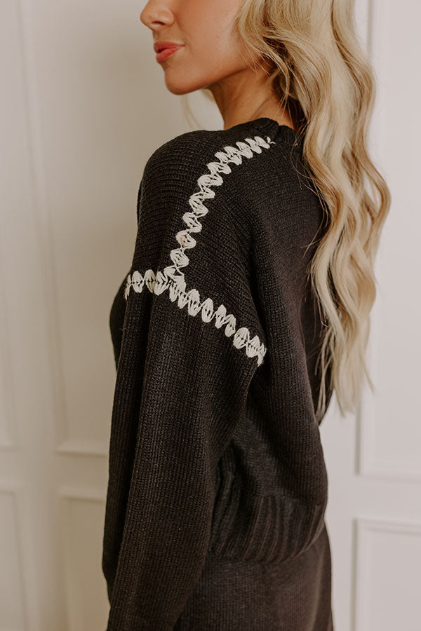 Premium Cozy Knit Sweater - Black Edition