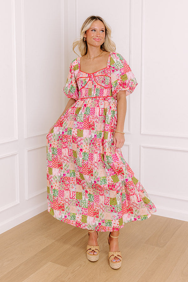 Premium Floral Smocked Midi Dress - Ultimate Summer Style