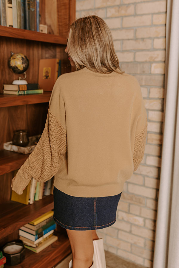 Premium Khaki Cable Knit Sweater - Ultimate Comfort & Style