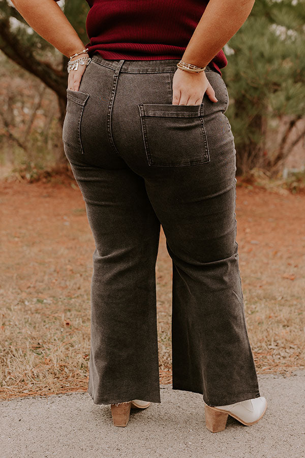 Ultimate Adriana High Waist Wide Leg Jean - Vintage Black Curves