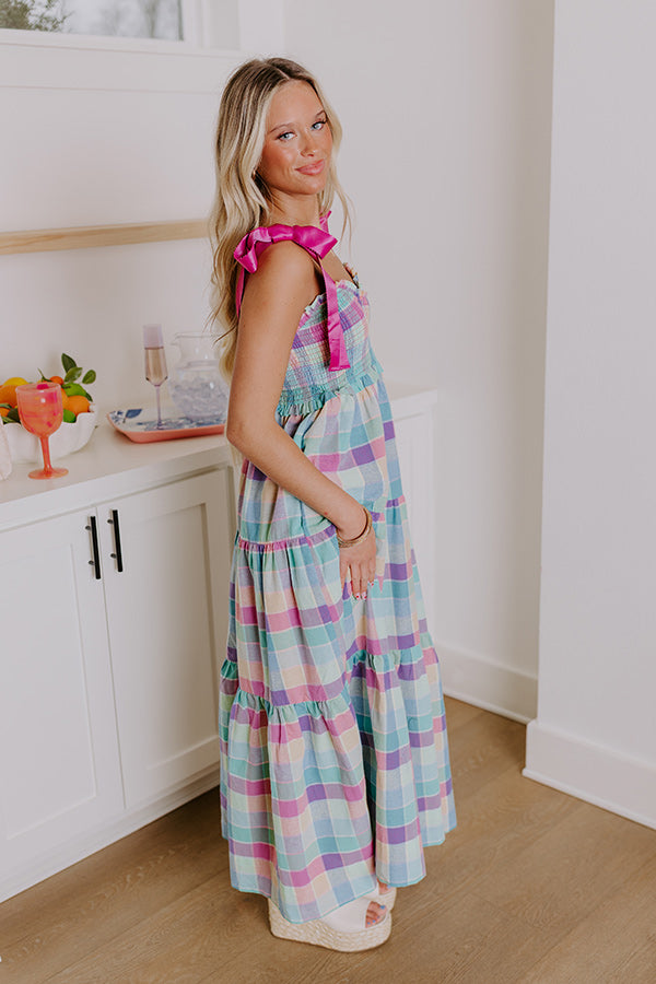 Ultimate Block Party Chic Plaid Midi Dress