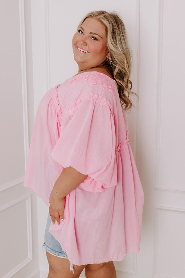 Premium Serenity Song Babydoll Top - Pink Curves Collection