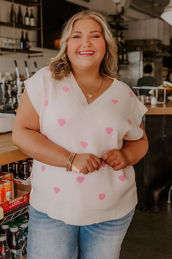 Premium Hugs & Kisses Cream Curves Vest Top - Ultimate Comfort & Style