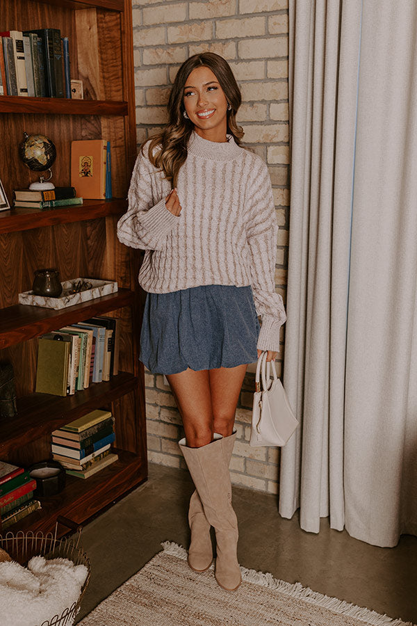 Ultimate Cozy Moment Cable Knit Sweater