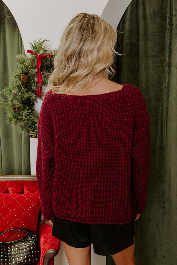 Premium Cozy Cuddles Knit Cardigan - Maroon Elegance