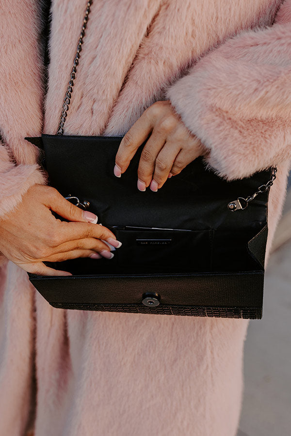 Ultimate Glam Rhinestone Clutch - Black Elegance
