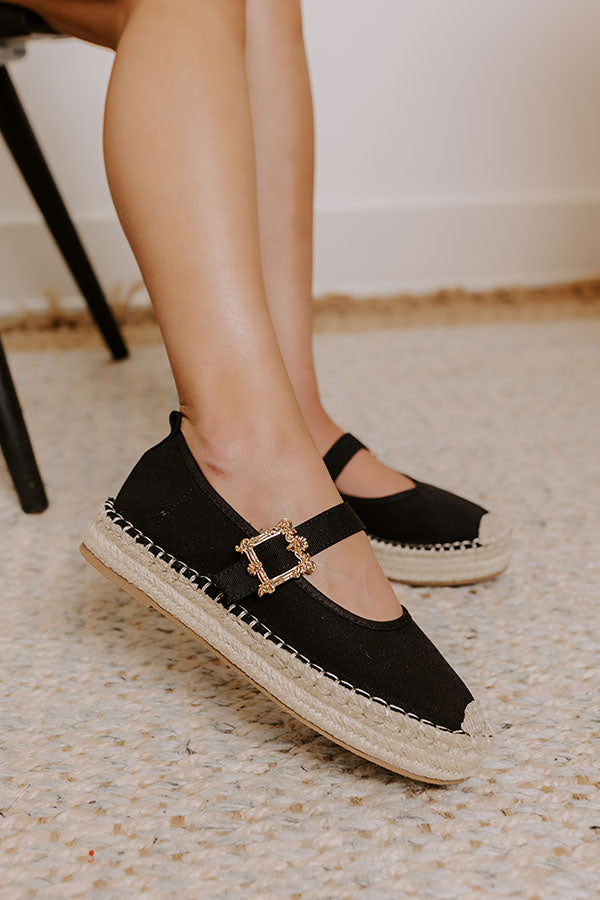 Premium Reagan Espadrille Flats - Ultimate Comfort in Black