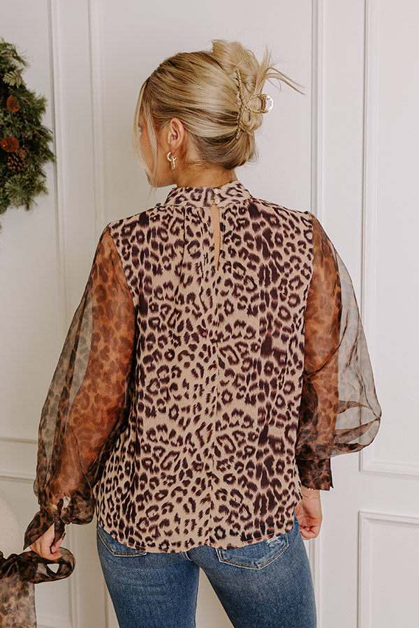 Premium Paris Chic Leopard Print Top