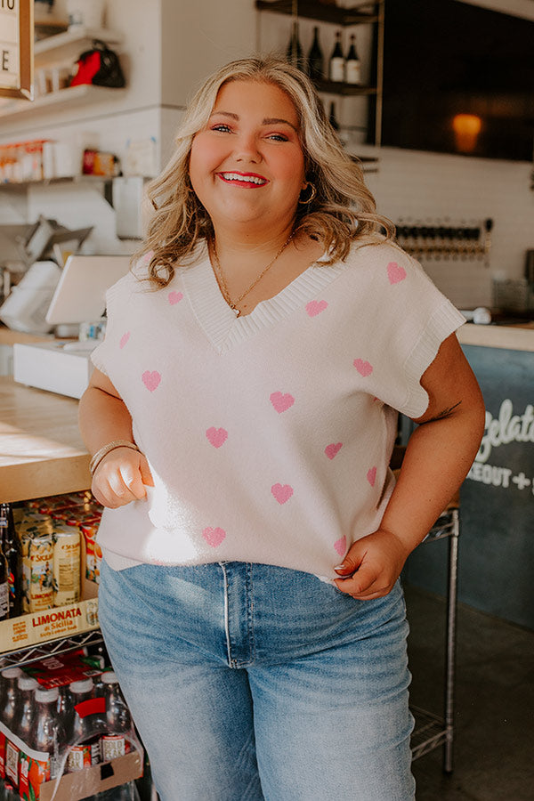 Premium Hugs & Kisses Cream Curves Vest Top - Ultimate Comfort & Style