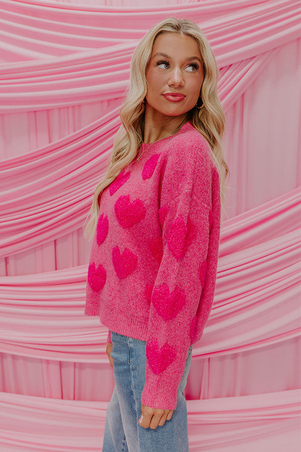 Ultimate Cozy Heart Knit Sweater