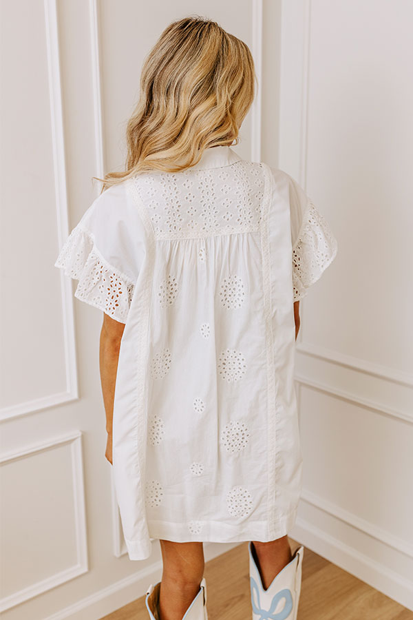 Premium Eyelet Mini Dress – Perfect for Brunch & Sunny Strolls