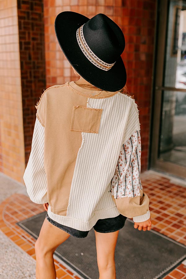 Premium Pumpkin Picking Knit Color Block Top - Ultimate Fall Style