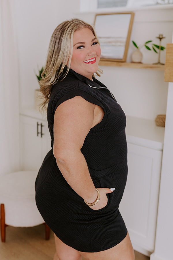 Premium Black Curves Coffee Run Cutie Romper - Ultimate Style Upgrade