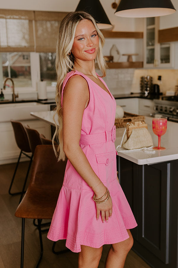 Ultimate Sunlit Splendor Pink Mini Dress