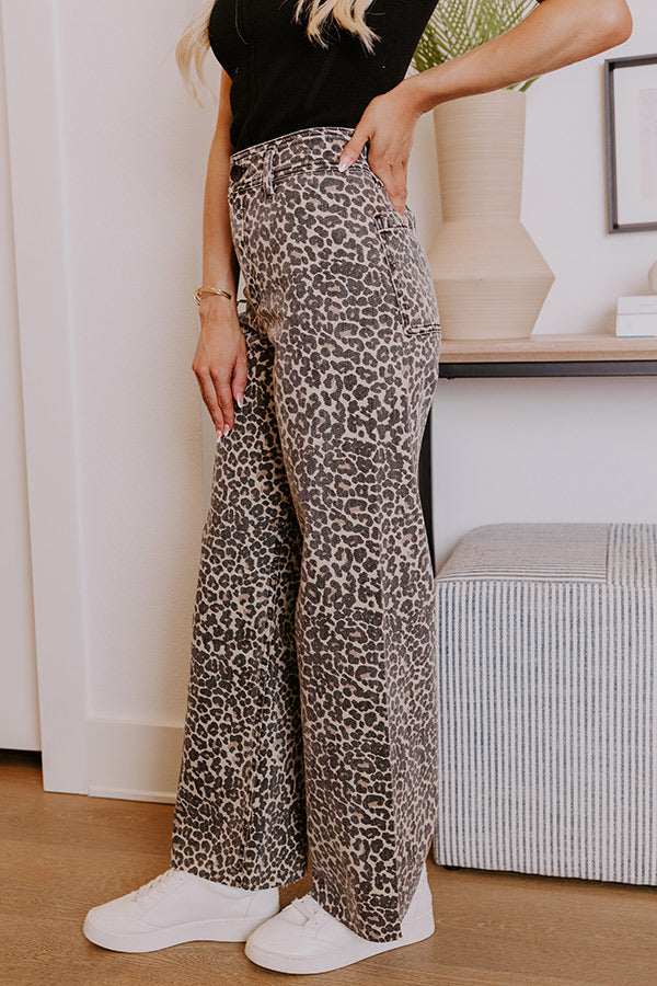 Ultimate Presley High Waist Wide Leg Pants - Premium Leopard Print