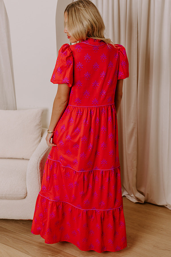 Premium Sweetheart Moment Floral Maxi Dress