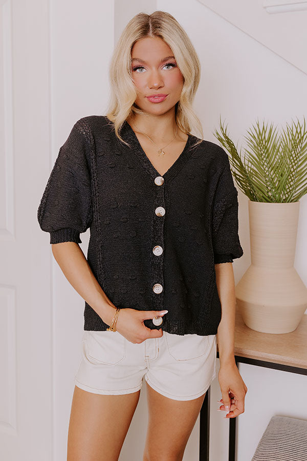 Premium Kind Moment Knit Top - Effortless Black Style