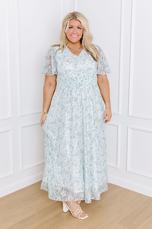 Premium Rose Garden Lace Maxi Dress - Ultimate Elegance for Curves