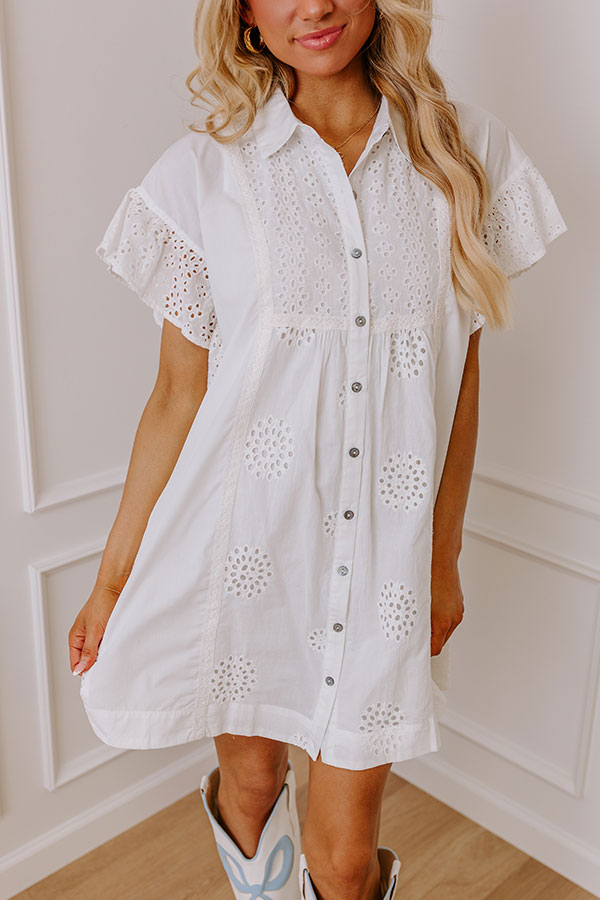 Premium Eyelet Mini Dress – Perfect for Brunch & Sunny Strolls