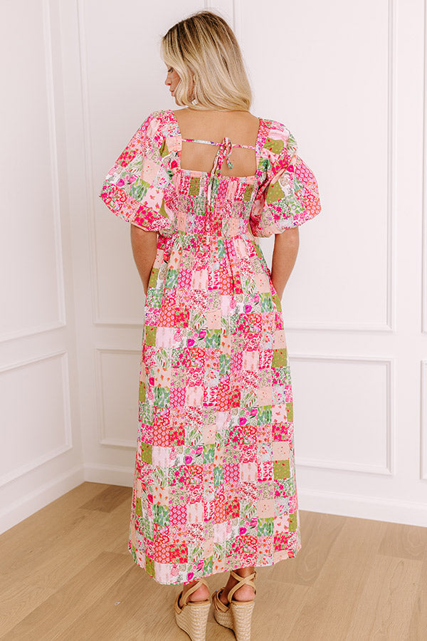 Premium Floral Smocked Midi Dress - Ultimate Summer Style