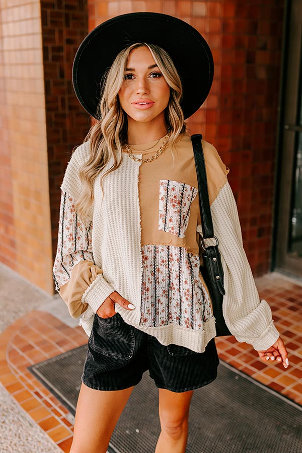 Premium Pumpkin Picking Knit Color Block Top - Ultimate Fall Style