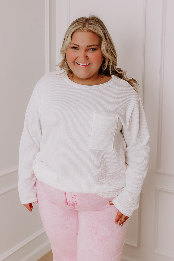 Ultimate Casual Ribbed Top - Effortless White Style