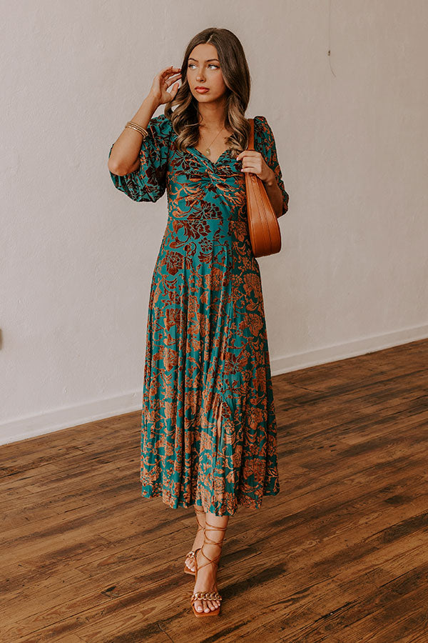 Ultimate Velvet Burnout Midi Dress - Every Enchantment