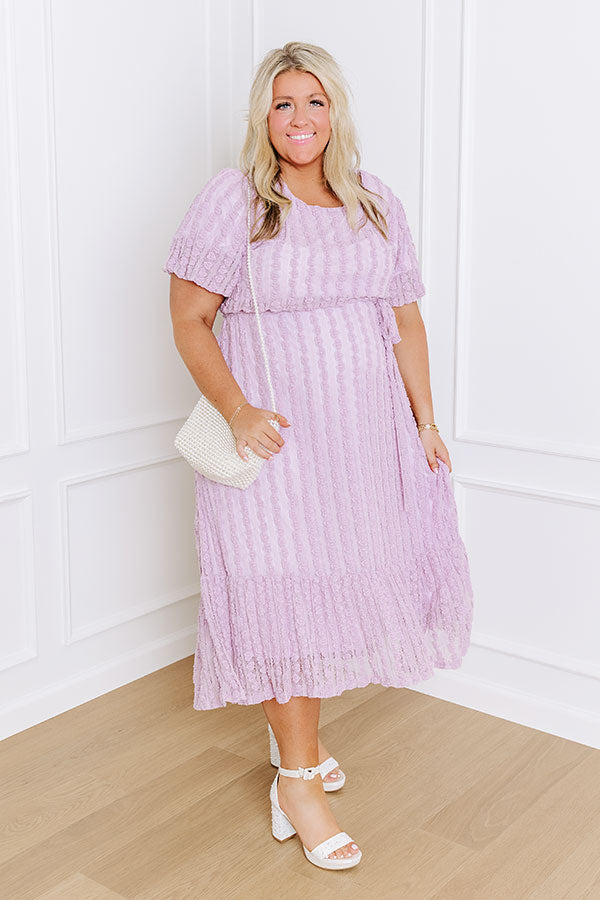 Premium Sweet Melody Lace Midi Dress