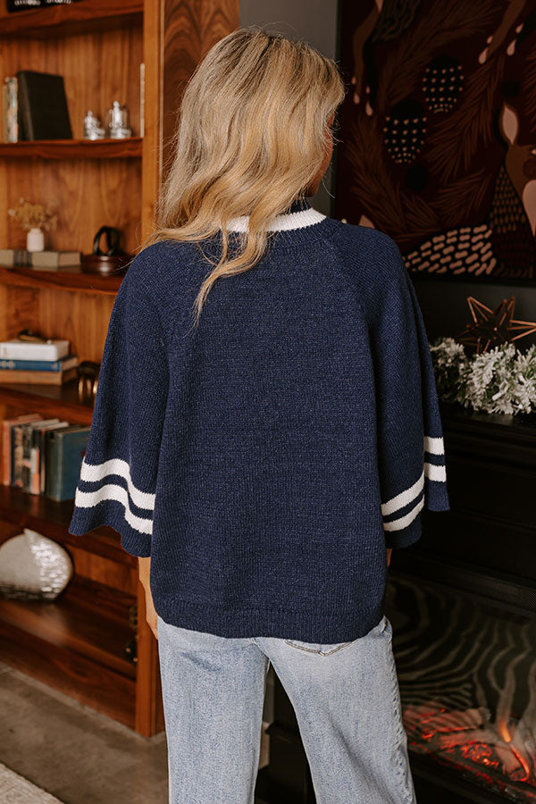 Premium Navy Knit Sweater - Ultimate Casual Chic