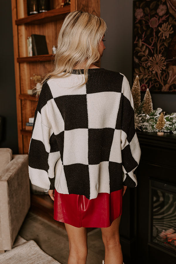 Ultimate Checkered Sweater - Black & Ivory