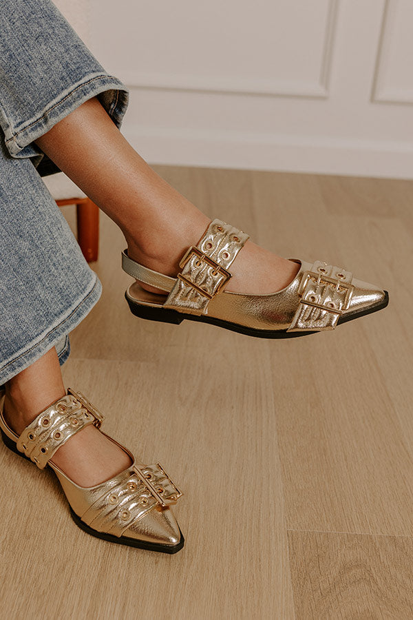 Premium Teagan Metallic Flats - Ultimate Comfort & Style