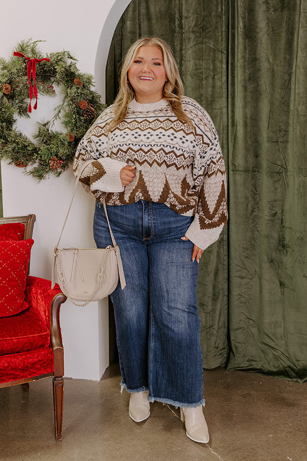 Premium Fireside S'mores Knit Sweater - Ultimate Cozy Style