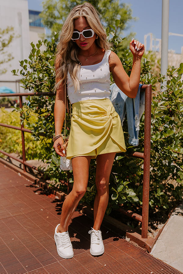 Ultimate Party Skort - Trendy Yellow for Effortless Style