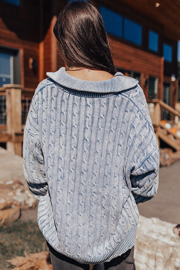 Premium Cable Knit Sweater - Airy Blue | Ultimate Comfort & Style