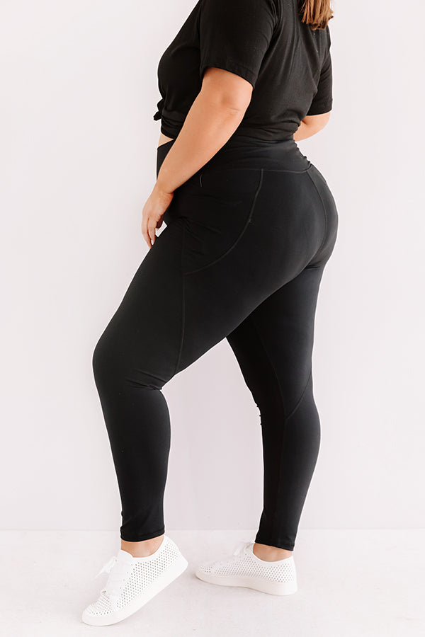 Ultimate Power Hour High Waist Active Leggings - Black Curves