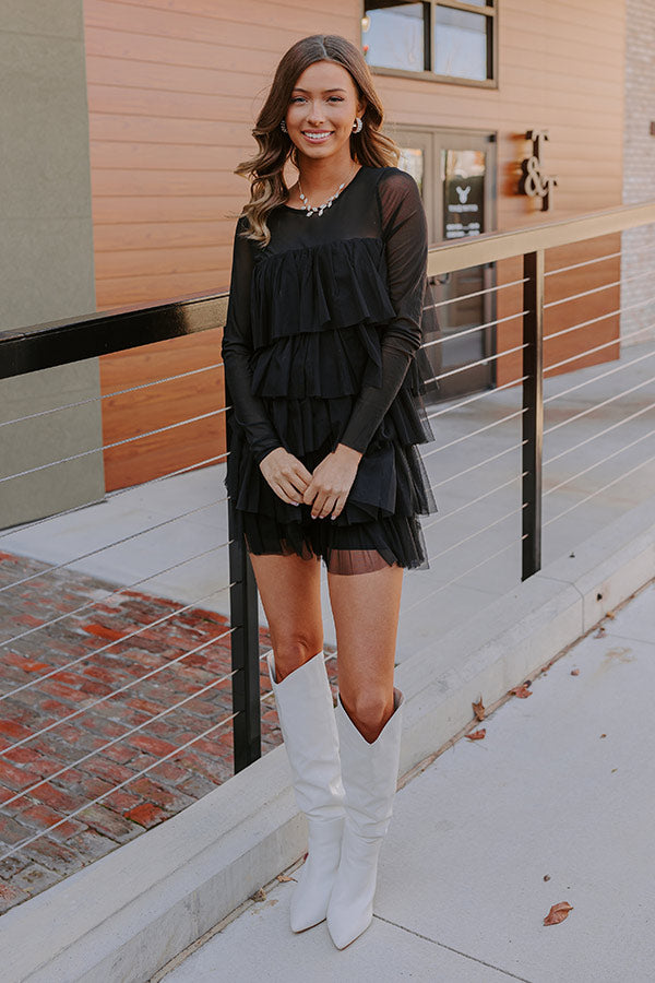 Ultimate Glamour: Tiered Mesh Romper for Two