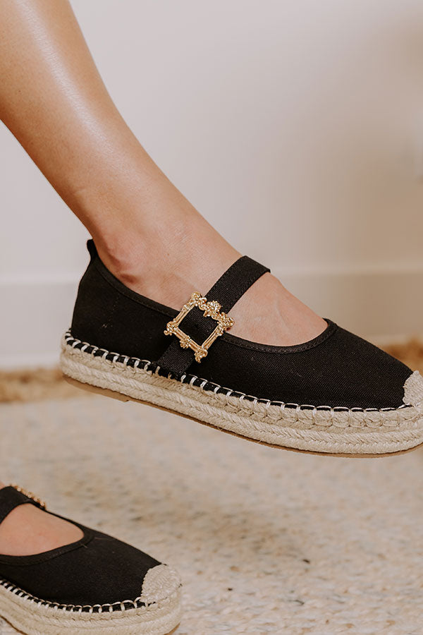 Premium Reagan Espadrille Flats - Ultimate Comfort in Black