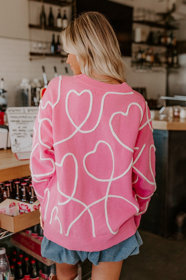 Premium Candy Hearts Embroidered Knit Sweater - Ultimate Style Upgrade