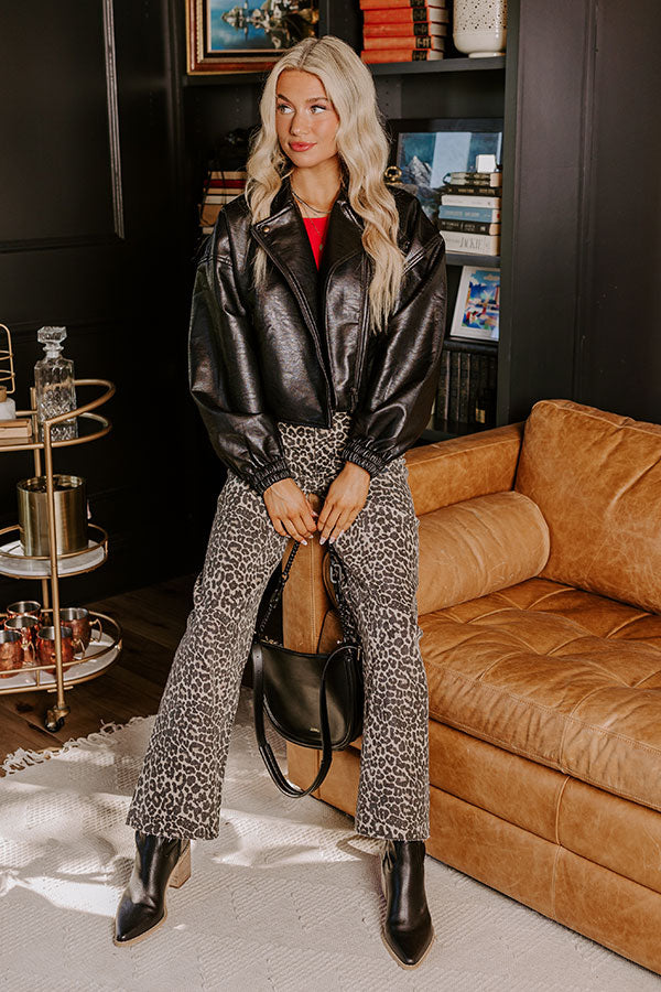 Ultimate Presley High Waist Wide Leg Pants - Premium Leopard Print