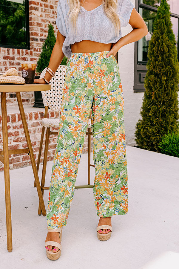 Premium Hamptons Hideout Floral High Waist Pants - Ultimate Style & Comfort