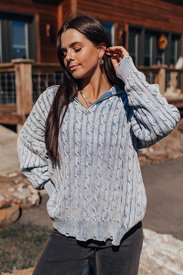 Premium Cable Knit Sweater - Airy Blue | Ultimate Comfort & Style