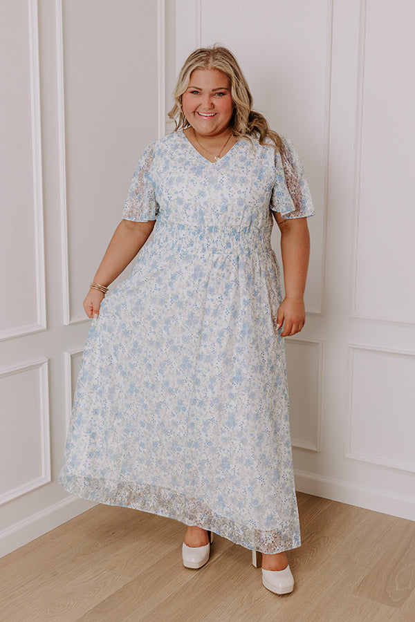 Premium Rose Garden Lace Maxi Dress - Ultimate Elegance for Curves