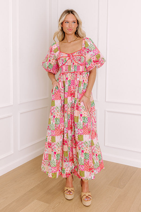 Premium Floral Smocked Midi Dress - Ultimate Summer Style