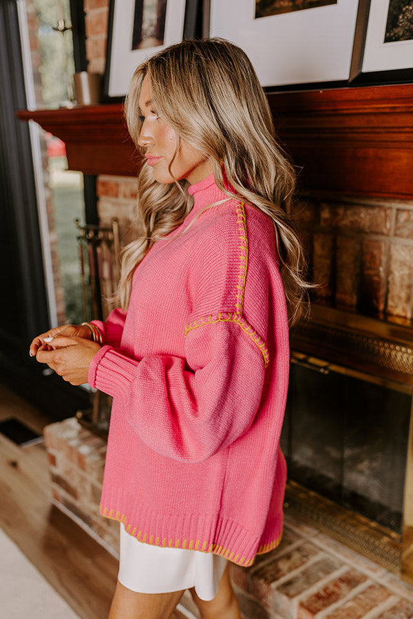 Premium Cuddle Season Knit Sweater - Cozy Pink