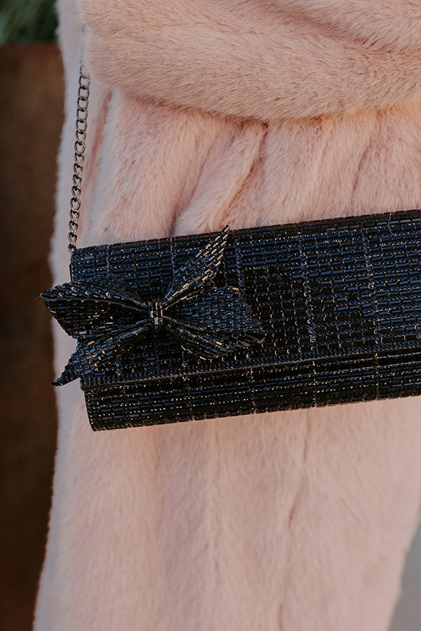 Ultimate Glam Rhinestone Clutch - Black Elegance