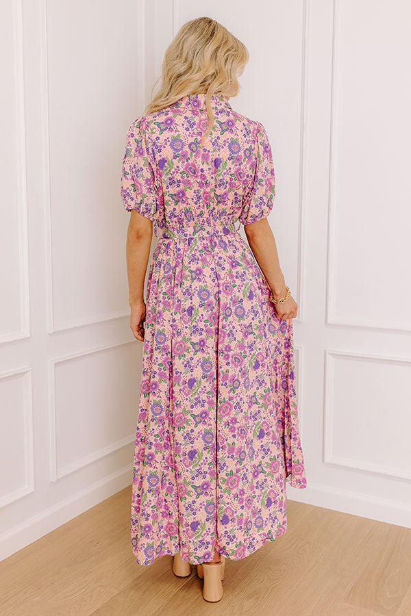 Premium Mediterranean Cruise Floral Maxi Dress – Ultimate Elegance